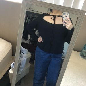 Ribbed long sleeve top